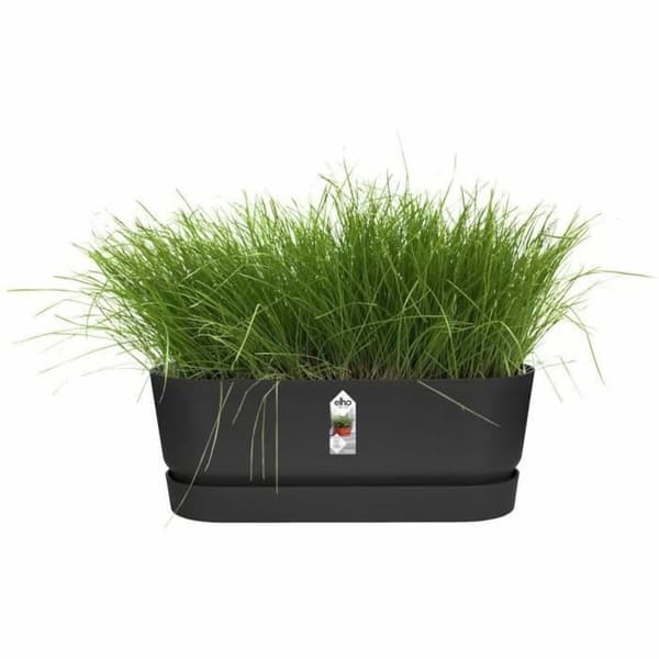 Planter Elho Svart 50 cm Plast Oval