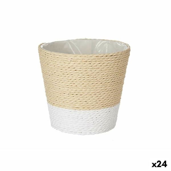 Planter Ibergarden 86440 Hvit Tau Plast 14 x 12,5 x 14 cm (24 enheter)