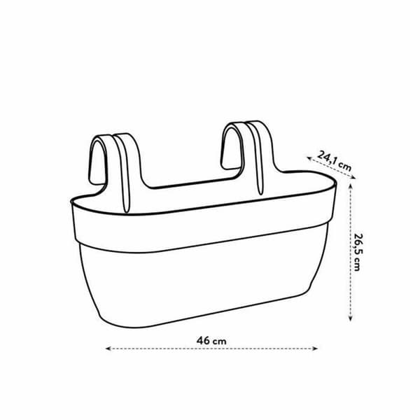 Plantehenger Elho Hvit Plast 24 x 46 x 26,5 cm
