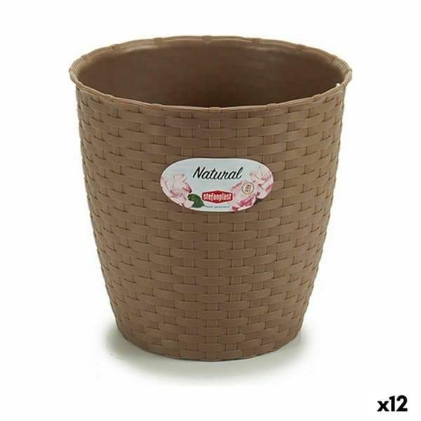 Planter Stefanplast Brun Plast 19 x 17,5 x 19 cm (12 enheter)