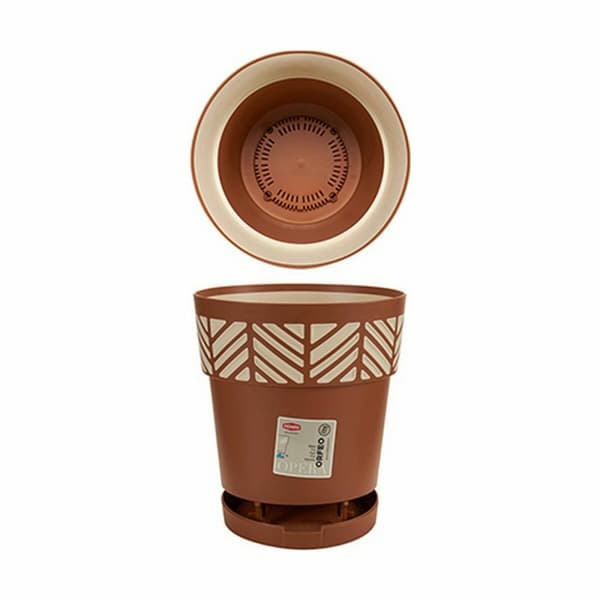 Selvvannende blomsterpotte Stefanplast Orfeo Terrakotta Plast 19 x 19 x 19 cm (12 enheter)