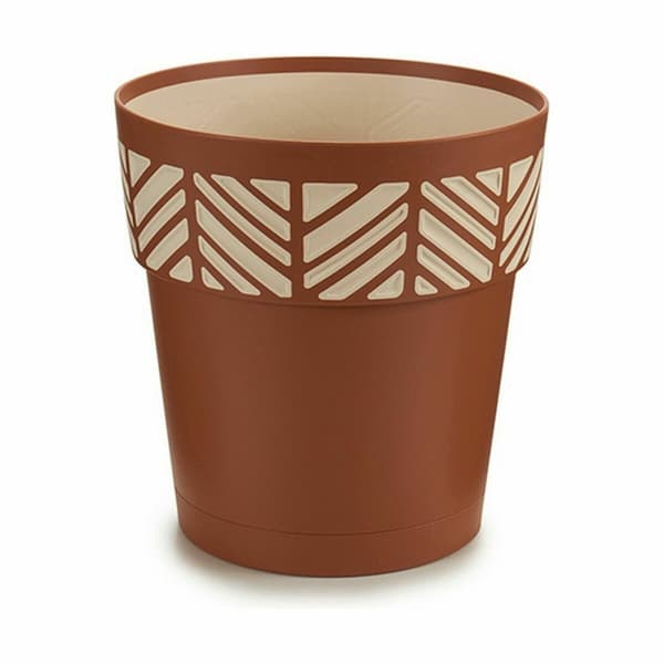 Selvvannende blomsterpotte Stefanplast Orfeo Terrakotta Plast 19 x 19 x 19 cm (12 enheter)