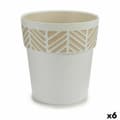 Miniatyrbilde 1 av 3: Selvvannende blomsterpotte Stefanplast Orfeo Hvit Plast 25 x 25 x 25 cm (6 enheter)