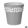 Miniatyrbilde 1 av 3: Selvvannende blomsterpotte Stefanplast Cloe Grå Plast 25 x 25 x 25 cm (6 enheter)