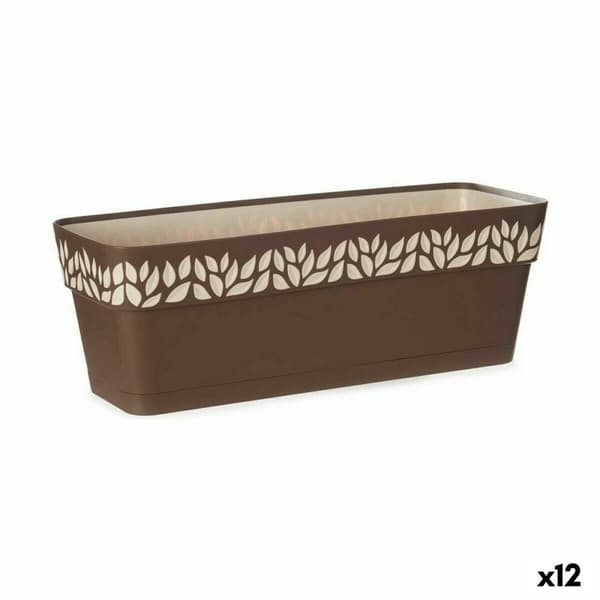 Planter Stefanplast Cloe Brun Plast 49,5 x 17 x 19 cm (12 enheter)