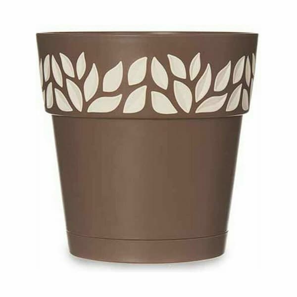 Selvvannende blomsterpotte Stefanplast Cloe Brun Plast 15 x 15 x 15 cm (12 enheter)