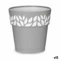 Miniatyrbilde 1 av 3: Selvvannende blomsterpotte Stefanplast Cloe Grå Plast 19 x 19 x 19 cm (12 enheter)