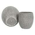 Miniatyrbilde 4 av 5: Sett med blomsterpotter Home ESPRIT Grå Fiberglass Magnesium 55 x 55 x 55,5 cm (3 enheter)