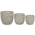 Miniatyrbilde 1 av 5: Sett med blomsterpotter Home ESPRIT Beige Fiberglass Magnesium 44,5 x 44,5 x 43 cm (3 enheter)