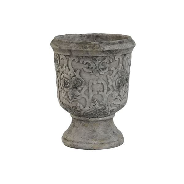 Planter Home ESPRIT Hvit Grå Sement 22 x 22 x 29 cm