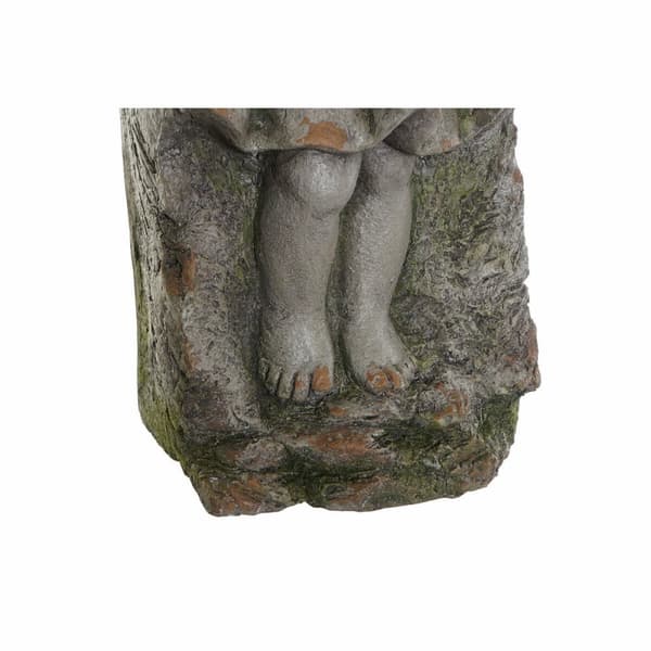 Kasvit DKD Home Decor Lasikuitu Harmaa Enkeli (29 x 22 x 74 cm)