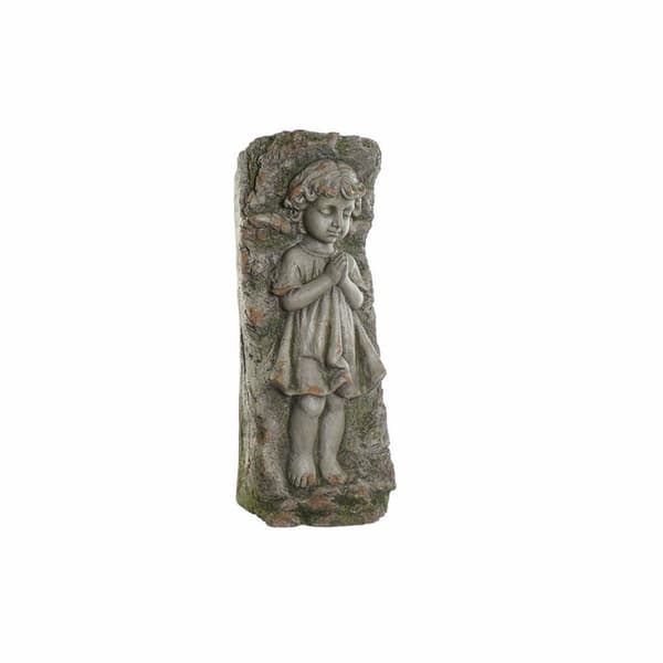 Kasvit DKD Home Decor Lasikuitu Harmaa Enkeli (29 x 22 x 74 cm)