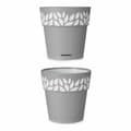 Pikkukuva 3 / 3: Itsekasteleva kukkaruukku Stefanplast Harmaa 15 x 15 x 15 cm Valkoinen Muovinen (12 osaa)