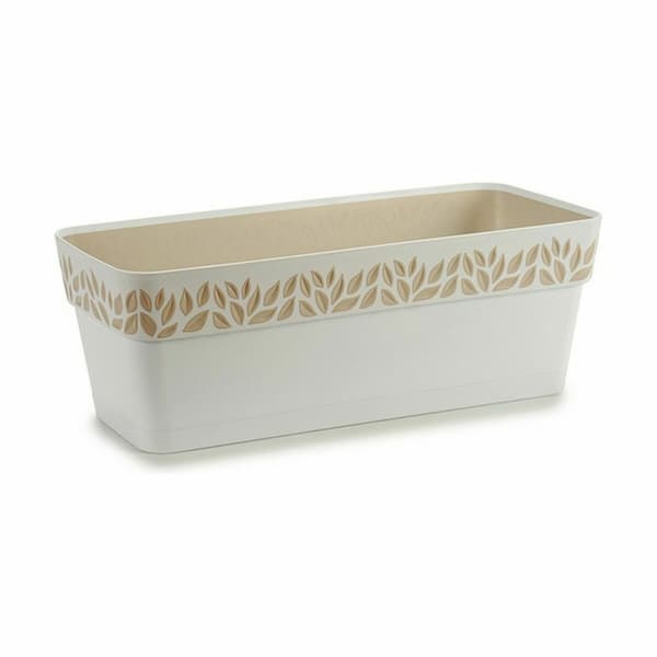 Kukkalaatikko Stefanplast Cloe Valkoinen Muovinen 49,5 x 17 x 19 cm (12 osaa)