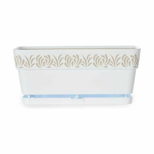 Kukkalaatikko Stefanplast Gaia Valkoinen Muovinen 13,3 x 12,3 x 29,3 cm (12 osaa)