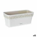 Pikkukuva 1 / 3: Kukkalaatikko Stefanplast Gaia Valkoinen Muovinen 13,3 x 12,3 x 29,3 cm (12 osaa)