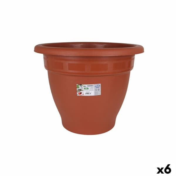 Kukkaruukku Dem Squares Muovinen Ruskea Ø 50 cm (6 osaa)