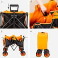 Pikkukuva 5 / 6: Monikäyttöinen kärry Aktive Oranssi Polyesteri PVC Teräs 86 x 108 x 44 cm Taitettava Ranta