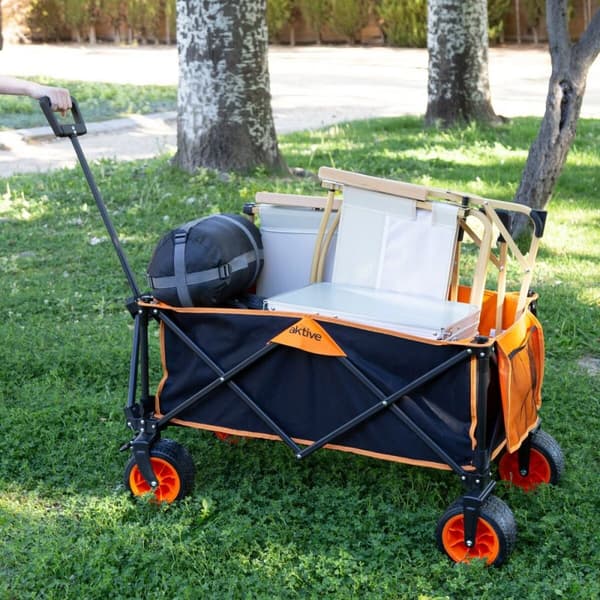 Monikäyttöinen kärry Aktive Oranssi Polyesteri PVC Teräs 86 x 108 x 44 cm Taitettava Ranta