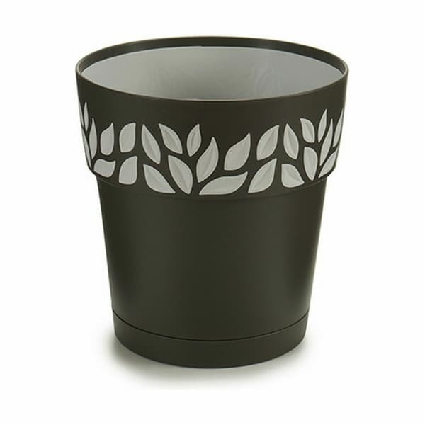 Itsekasteleva kukkaruukku Stefanplast Cloe Antrasiitinharmaa Muovinen 15 x 15 x 15 cm (12 osaa)