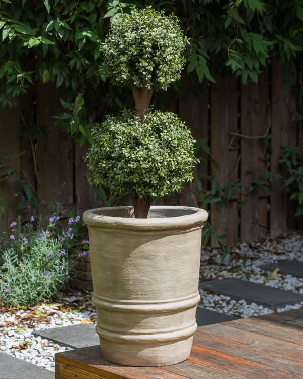 Växtkruka Beige Rektangulär Terracotta ⌀ 43 cm Utomhus Inomhus Trädgård Vardagsrum Tillbehör
