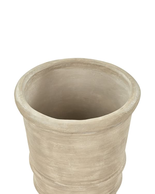 Plantekrukke Beige Rektangulær Terracotta ⌀ 43 cm Udendørs Indendørs Have Stue Tilbehør