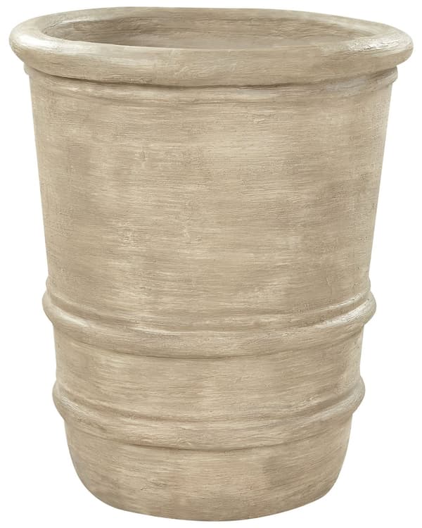Plantekrukke Beige Rektangulær Terracotta ⌀ 43 cm Udendørs Indendørs Have Stue Tilbehør