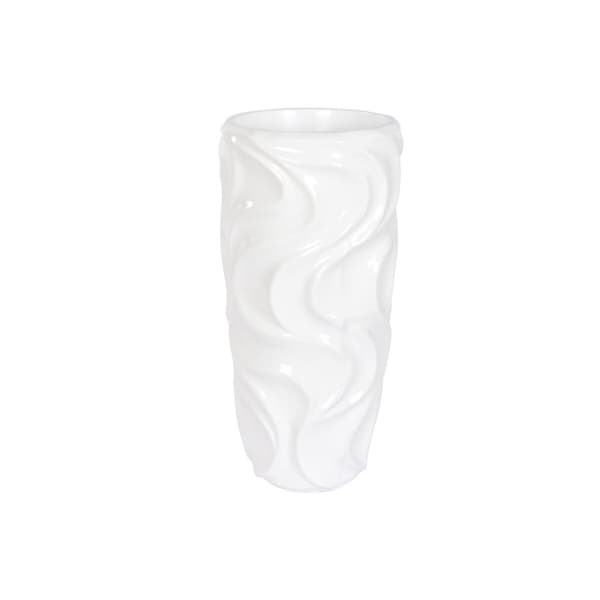 Kruka Home ESPRIT Vit Glasfiber Vågor 35 x 35 x 71 cm