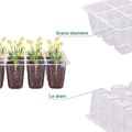 Miniatyrbild 5 av 6: Groddbricka, uppsättning med 12 groddbrickor med 12 odlingsbrickor för inomhusväxthus, propagateulåda för plantskolor inomhus