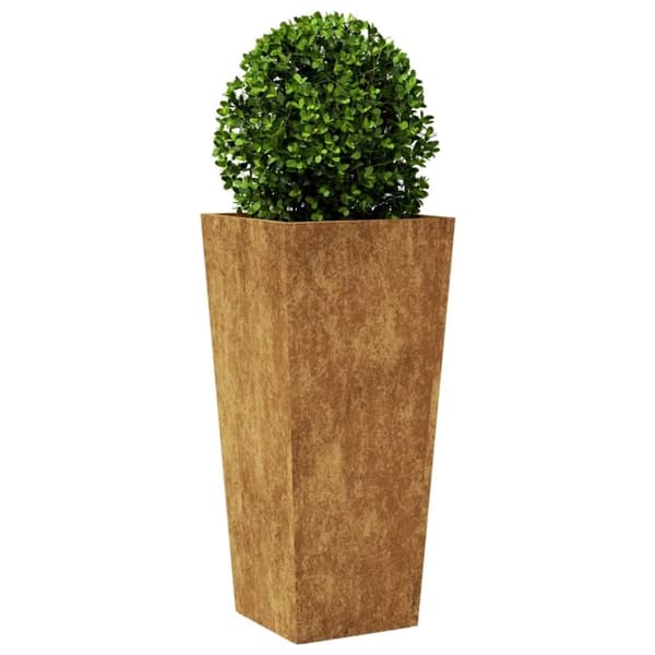 vidaXL Hageplantekasse 35x35x75 cm oksidert stål