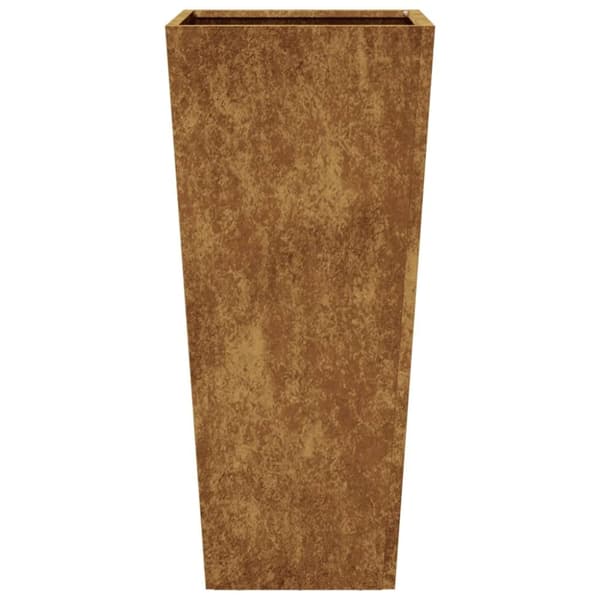 vidaXL Hageplantekasse 35x35x75 cm oksidert stål