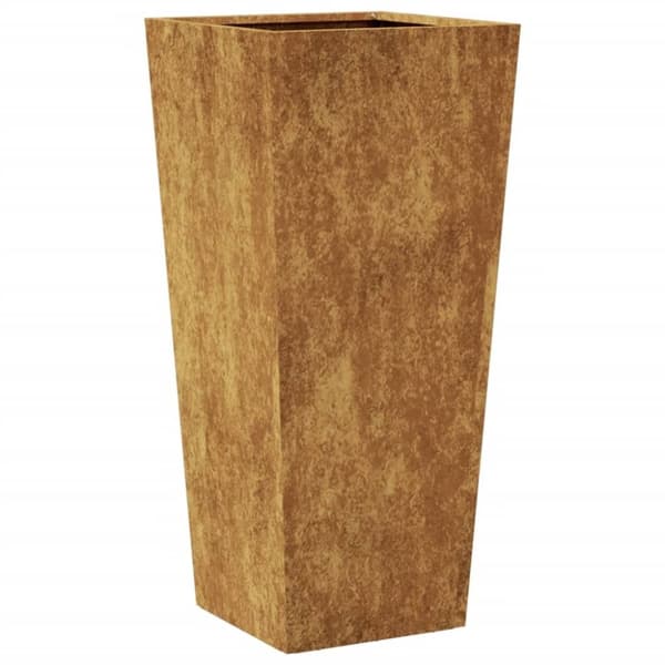 vidaXL Hageplantekasse 35x35x75 cm oksidert stål