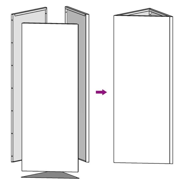 vidaXL plantekrukker 2 stk. 40x34,5x70 cm trekantet stål hvid