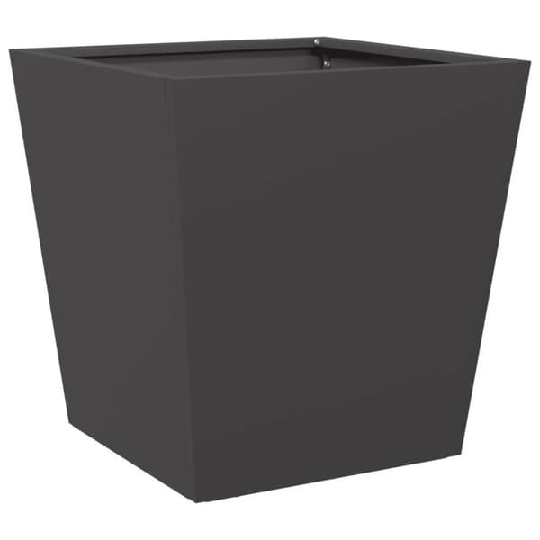vidaXL plantekrukke 40x40x40 cm stål sort