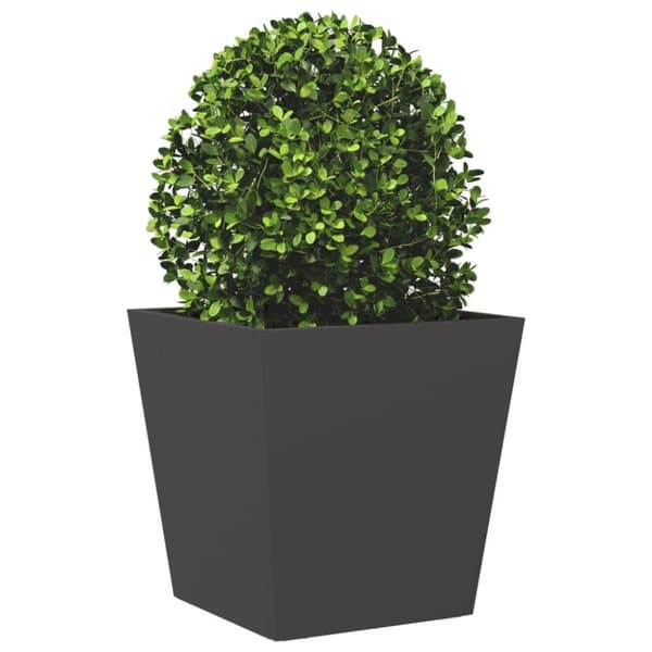 vidaXL plantekrukke 40x40x40 cm stål sort