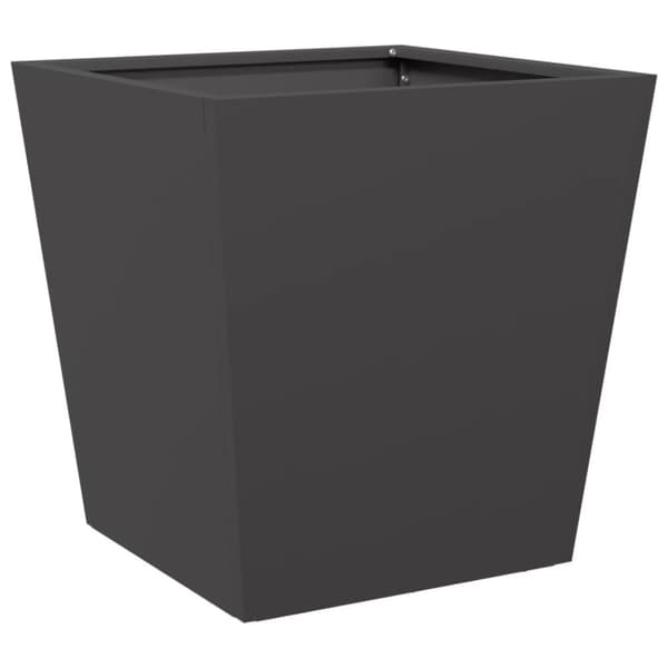 vidaXL plantekrukke 40x40x40 cm stål sort