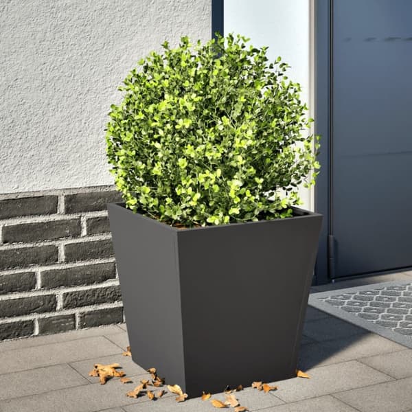 vidaXL plantekrukke 40x40x40 cm stål sort