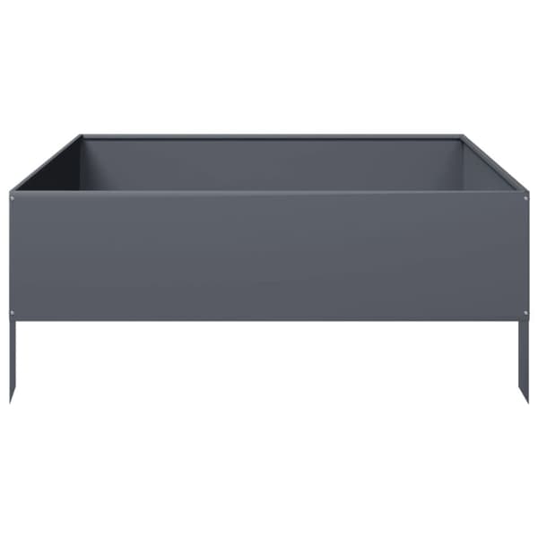vidaXL Rabattkant upphöjd antracit 100x100x25 cm stål