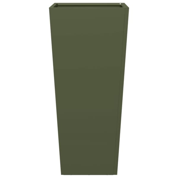 vidaXL Plantekasse olivengrønn 35x35x75 cm stål