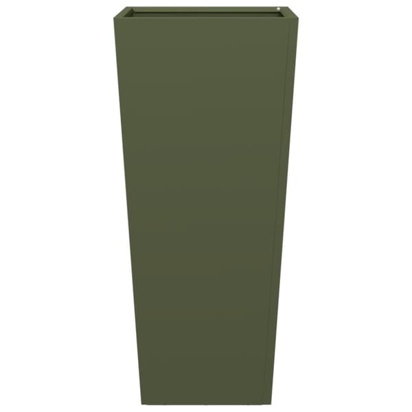 vidaXL Plantekasse olivengrønn 35x35x75 cm stål