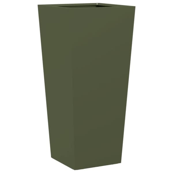 vidaXL Plantekasse olivengrønn 35x35x75 cm stål