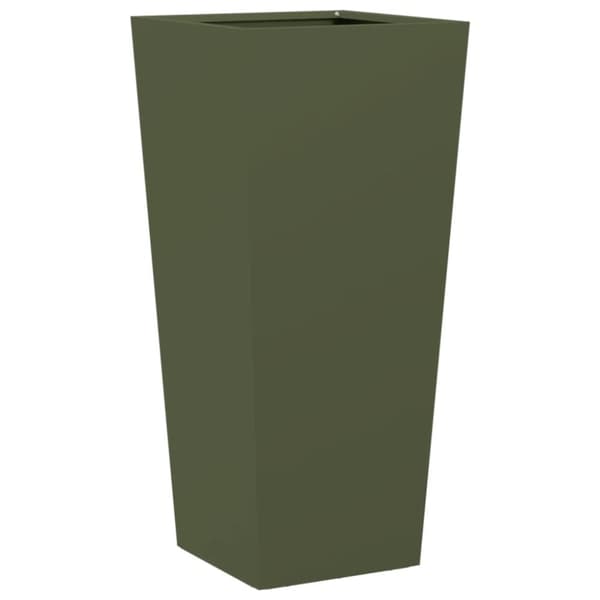 vidaXL Plantekasse olivengrønn 35x35x75 cm stål