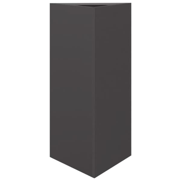 vidaXL Plantekasse svart trekantet 30x26x75 cm stål