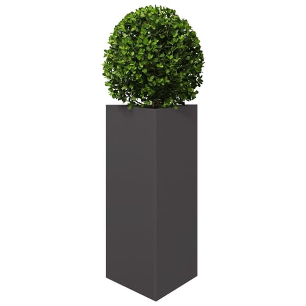 vidaXL Plantekasse svart trekantet 30x26x75 cm stål