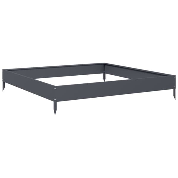vidaXL Forhøyet hagebed antrasitt 100x100x18,5 cm stål