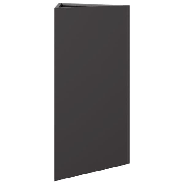 vidaXL Puutarhakukkalaatikko musta kolmio 40x34,5x70 cm teräs
