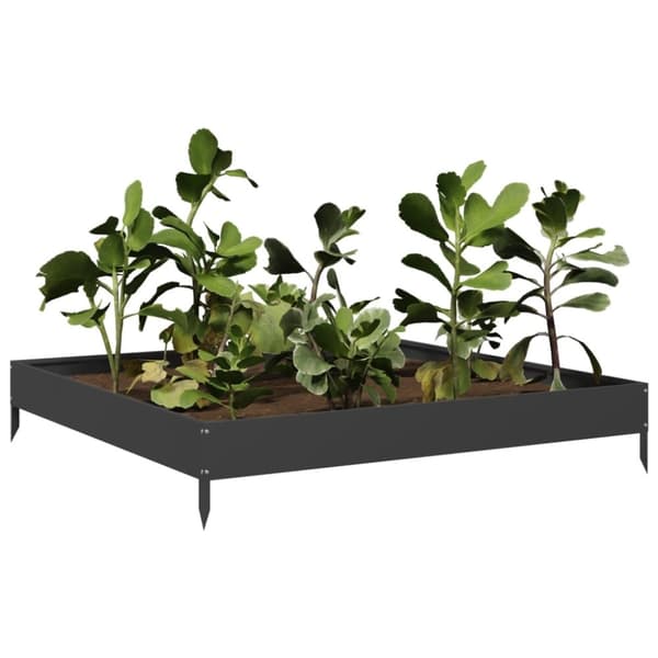 vidaXL højbed 100x100x18,5 cm stål sort