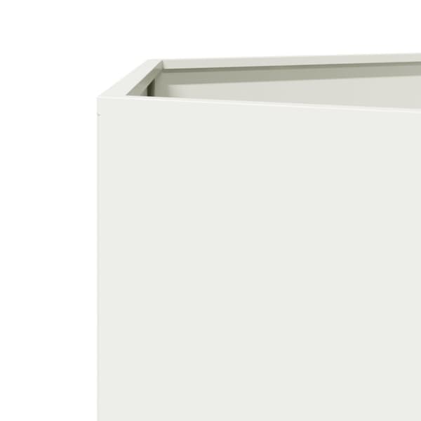 vidaXL plantekasse 104x90x45 cm sekskantet stål hvid
