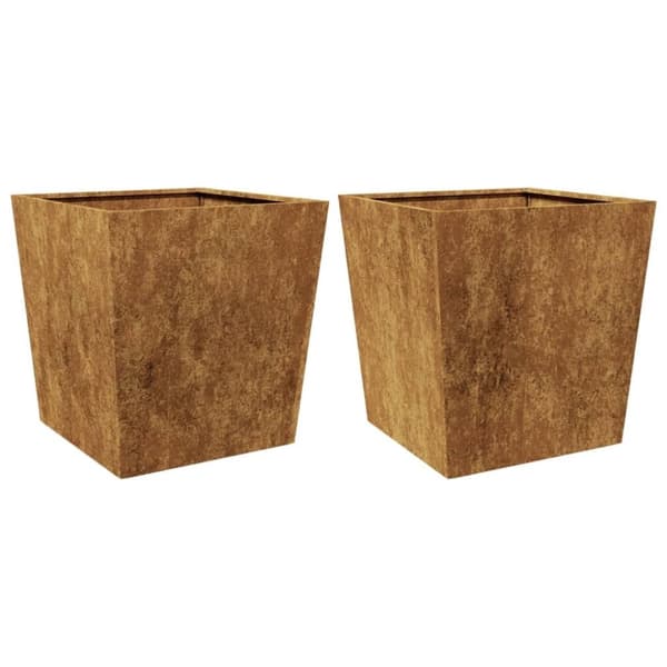 vidaXL Havekrukker 2 stk 50x50x50 cm Forvitringsstål