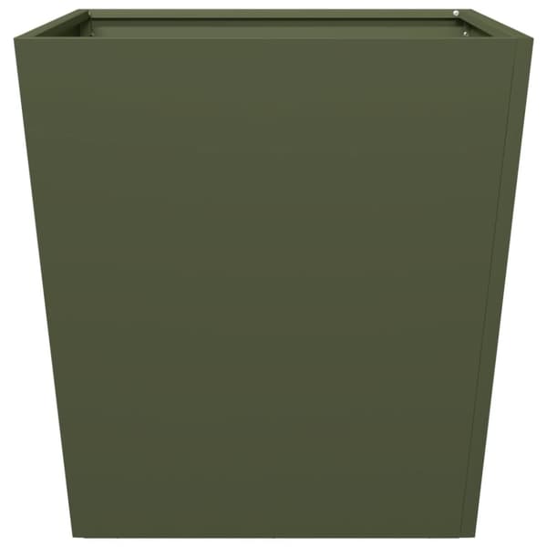 vidaXL plantekrukker 2 stk. 50x50x50 cm stål olivengrøn